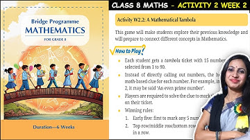 Class 8 Maths Bridge Program Course | Activity 2.2 for Week 2 | 8th Class NCERT New Maths Book