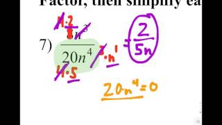 Algebraic Fractions: Simplifying fractions of monomials