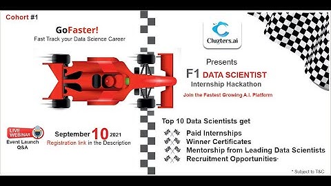 Cluzters.ai - F1 Data Science Internship Hackathon Webinar