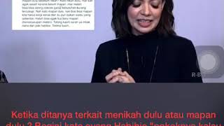 Story WA BJ Habibie  mapan dulu atau menikah dulu ? #shorts