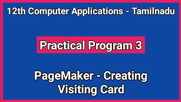 12th Computer Applications || Practical Program 3 || PageMaker -  Creating Visiting Card #CMWay