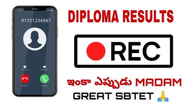 AP DIPLOMA C16 RESULTS SBTET CALL RECORD | 4TH, 3RD, 1ST SEM RESULTS