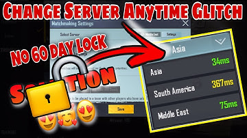 New Glitch in SERVER Change Server Anytime without 60 day lock in pubg mobile permanent solution