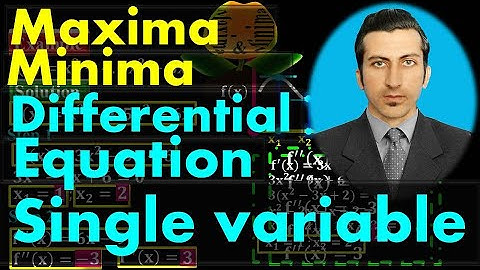 MAXIMA & MINIMA Differential Equation of a single variable - Calculus through animation - by #Moein