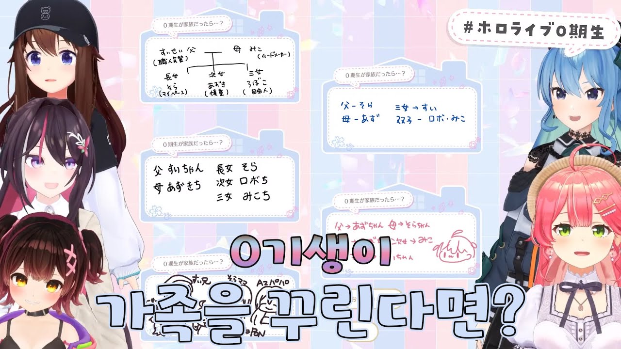 뭘 해도 재밌을 거 같은 0기생 가족 [ 사쿠라 미코/토키노 소라/호시마치 스이세이/AZKi/로보코/홀로라이브 ]