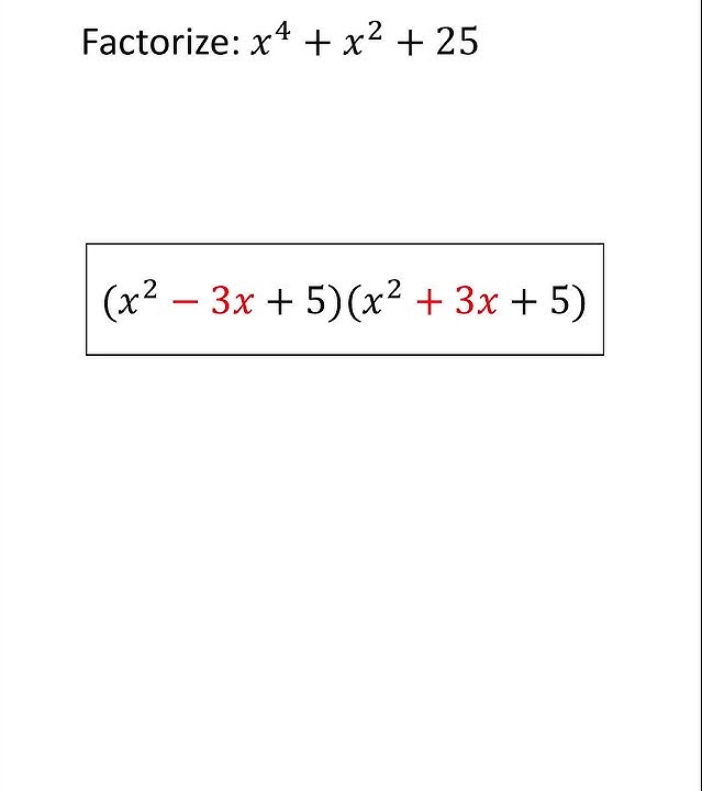 factorize-x-4-x-2-25-shorts-youtube