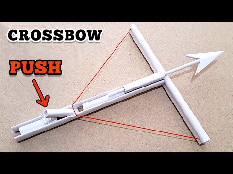 HOW TO MAKE A BOW AND ARROW FROM A4 PAPER 🏹 - (CROSSBOW) - DIY PAPER CROSSBOW