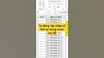 Cách tự động cập nhập số thứ tự trong excel cực dễ #excel #chuotvang #chuotvang0855