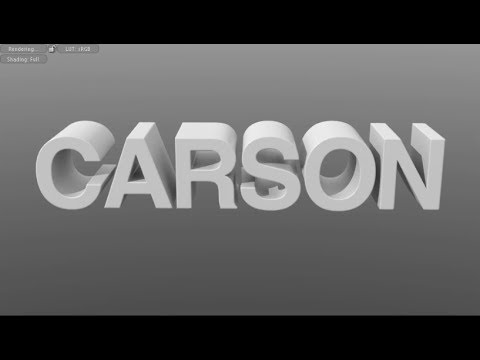 MODO 11:  3D Text-  Quads Process