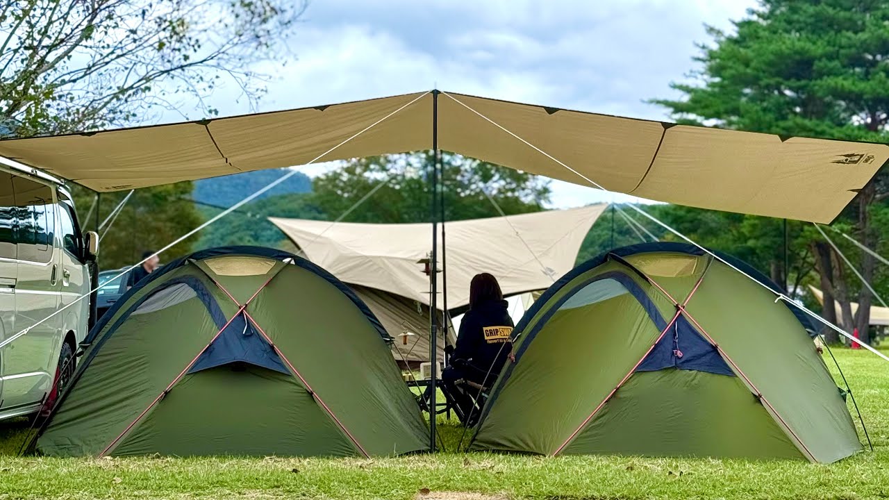 【宮城】土砂降りの吹上高原キャンプ場にogawaテントが集結しました