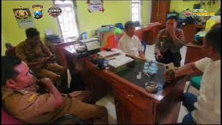 Kapolsek Bancar Polres Tuban Jatim Dan Kanit Intelkam Melaksanakan Koordinasi terkait Pemilu 2024.