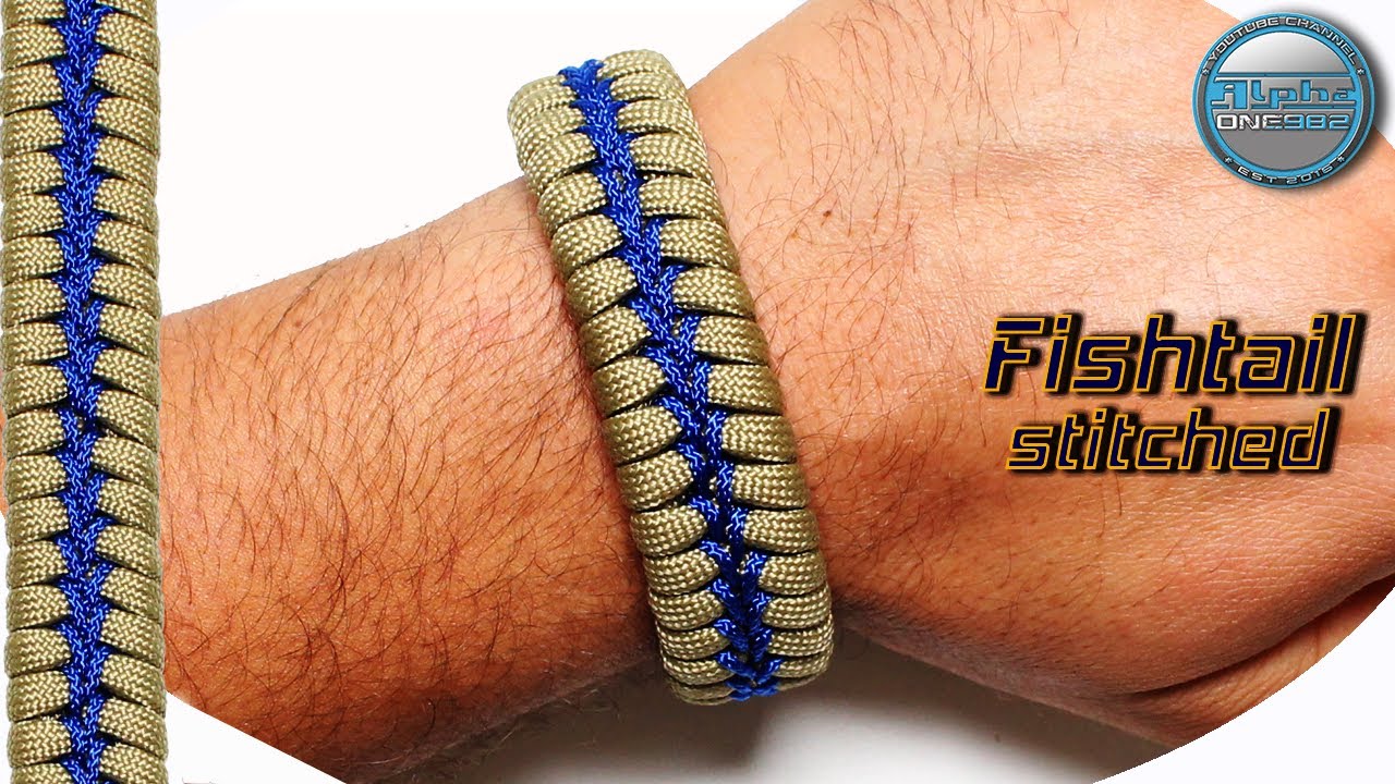 Awesome Paracord Bracelet Fishtail Stitched DIY World of Paracord