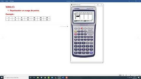 vidéo 1 - Représenter un nuage de points