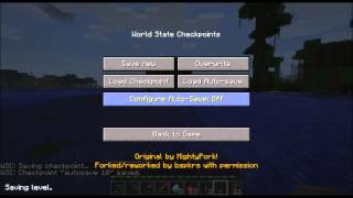 1.6.4 Minecraft Mod Review and Tutorial: World State Checkpoints - Multiple Game Saves in Minecraft!