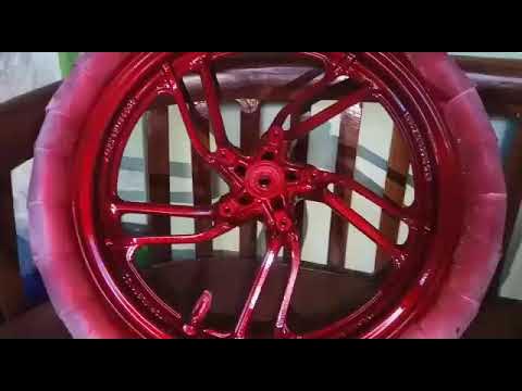 cet velg merah candy - YouTube