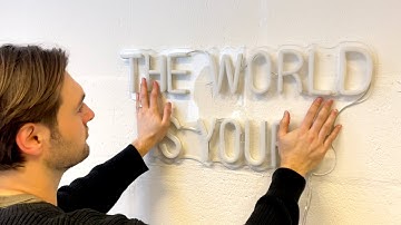 LED Neon Sign Installation - Adhesive Strips