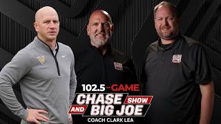 Vanderbilt Football Coach Clark Lea with Chase & Big Joe