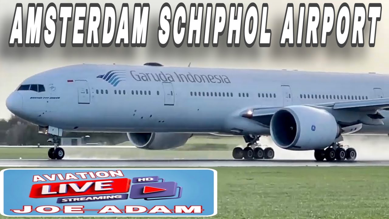 🔴 Weather goes crazy LIVE at Amsterdam Schiphol Airport | BIG WATER SPRAY DEPARTURES