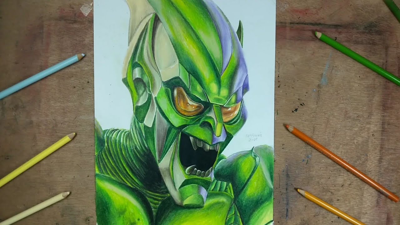 Desenhando Duende Verde - Willem Dafoe - Speed Drawing