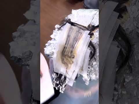 آموزش رنگ مو تکنیک رنگ بین فویلی