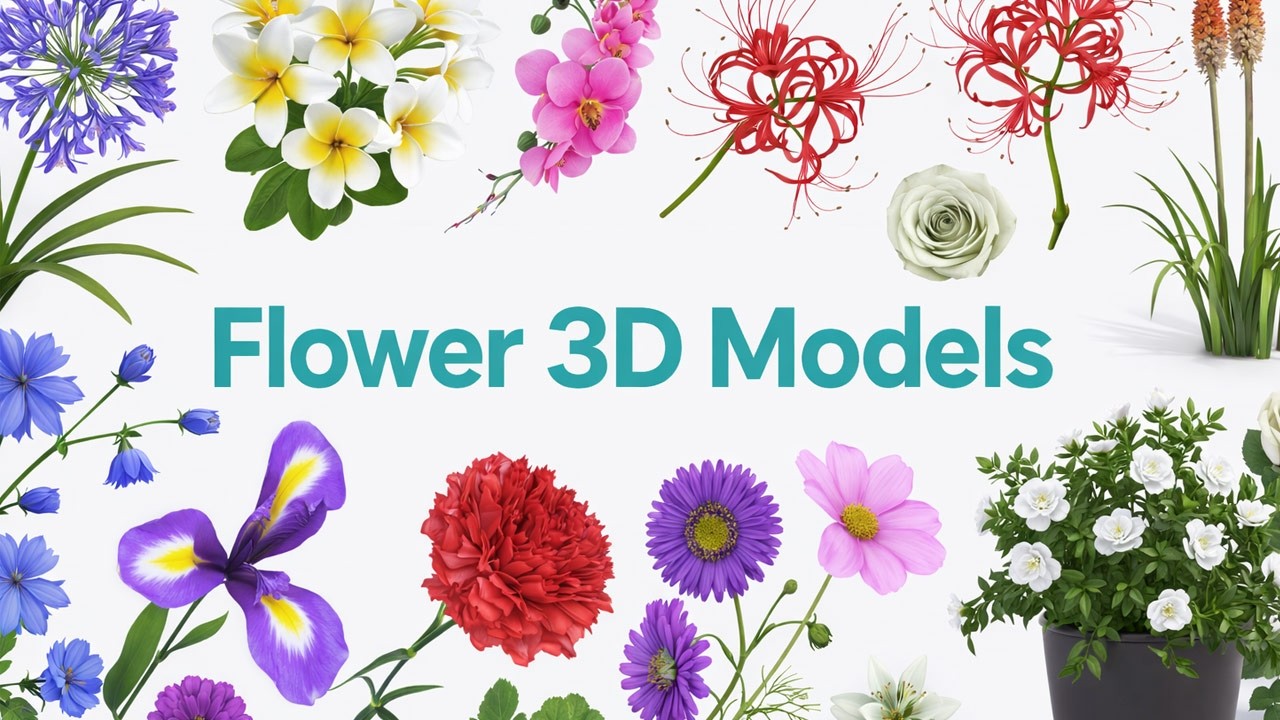 Flower 3D Models for Games, Films & Visualization