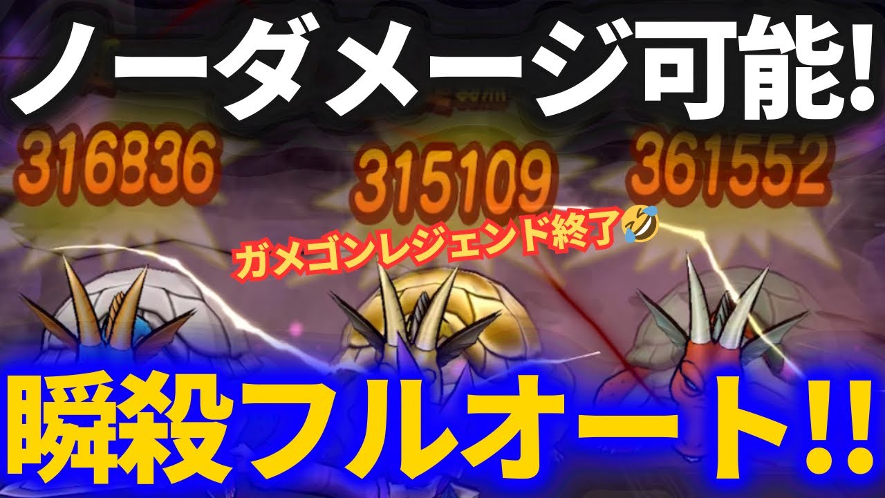【ドラクエウォーク】ノーダメージで瞬殺フルオートも可能！！ガメゴンレジェンド超狩りやすいパーティが完成しました！！【ほこら】