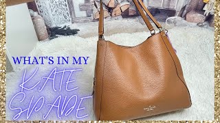 WHAT'S IN MY BAG 2021👀😍WHAT'S IN MY KATE SPADE BAG Leila medium triple  compartment shoulder bag - YouTube