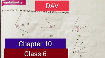 DAV class 6 maths chapter 10 worksheet 2 - all questions solved