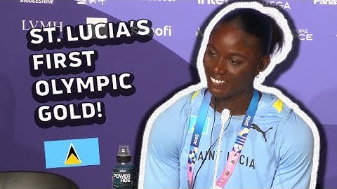 Julien Alfred After Winning Women's 100m Olympic Gold At 2024 Paris Olympics