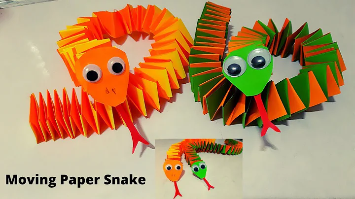 Amazing origami Paper Snake - Moving paper toys
