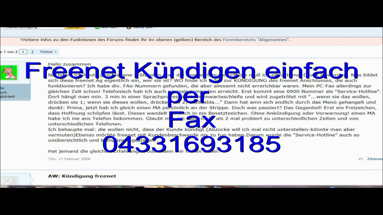 Freenet Kündigen Freenet Kündigen