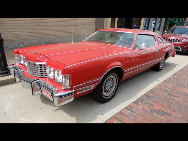 Ford Thunderbird 1976 Red 360 Degrees Walk Around the Car Inside 2