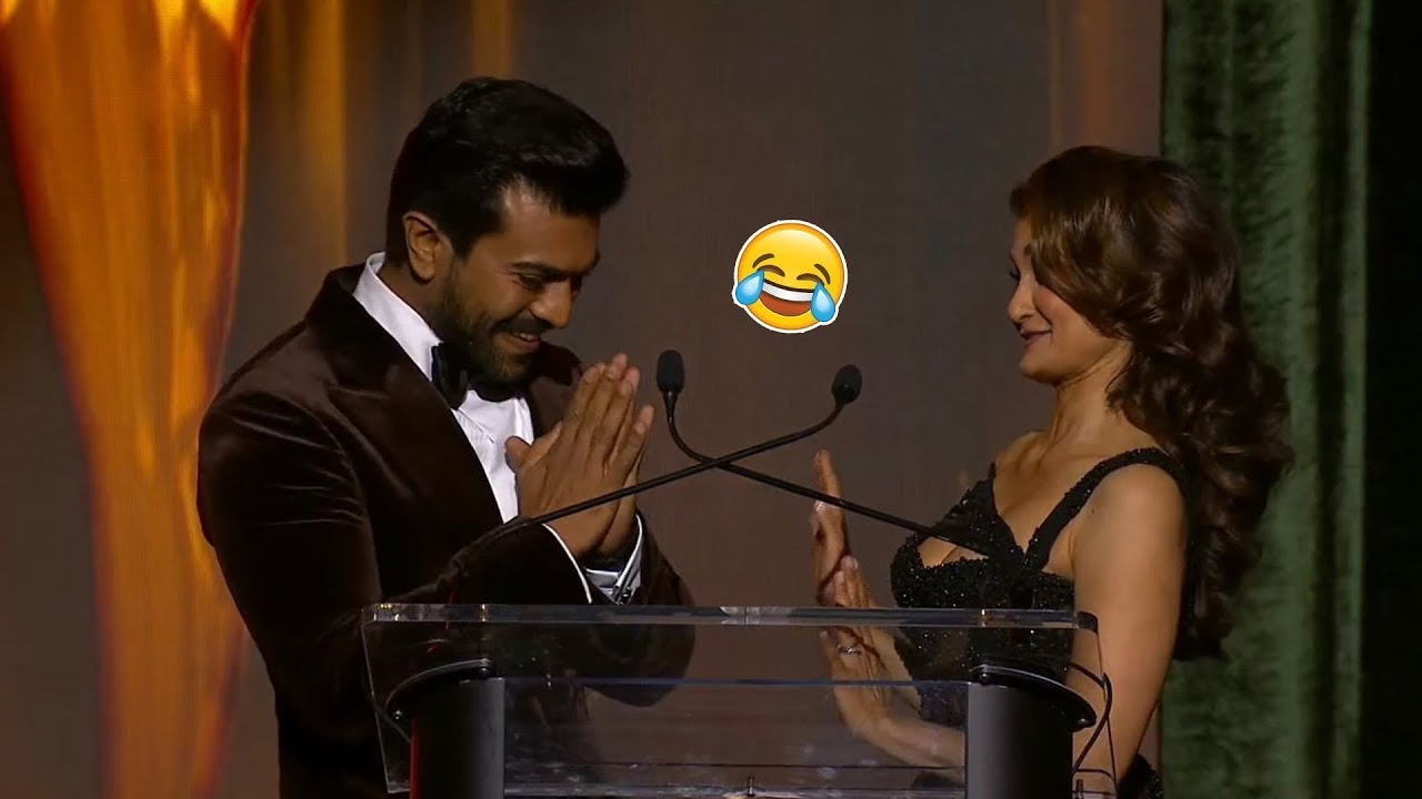 Ram Charan Making Fun With Hollywood Anchor @HCA Award Presentation | RRR Movie | SS Rajamouli