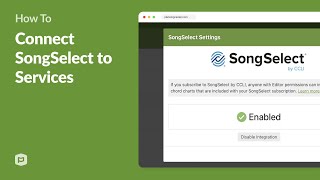 How to Connect SongSelect to Planning Center Services
