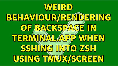 Weird behaviour/rendering of backspace in Terminal.app when SSHing into zsh using tmux/screen