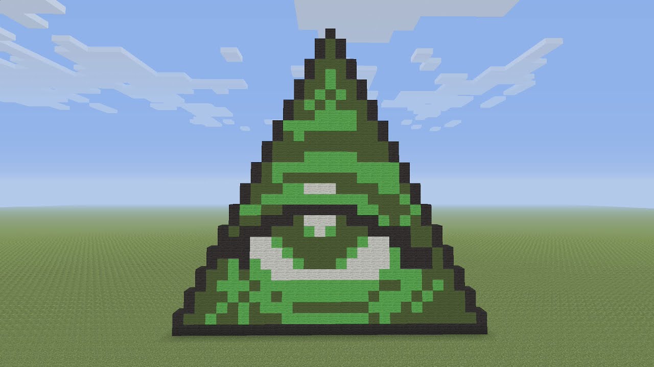 Minecraft Pixel Art Illuminati Pyramid