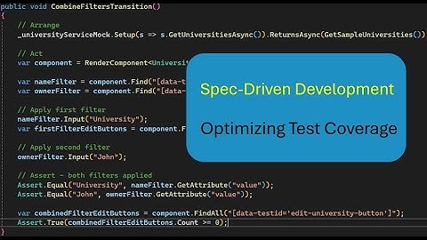 Optimizing Test Coverage in Spec-Driven Development