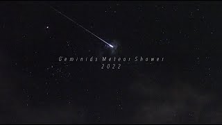 Geminid Meteor Shower 2022 - Real Time 4K With Fireballs