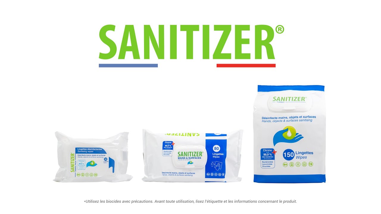 Lingettes désinfectantes mains et surfaces Sanitizer®