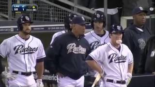 EXTENTED VERSION Zach Greinke breaks collar bone, Dodgers vs. Padres Benches Clearing Fight (HD)