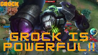 Grock Gameplay 2023 | Grock Build and Emblem | Mobile Legends: Bang Bang