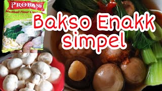 Cara Buat bakso pake tepung PRABASO|| Mantul