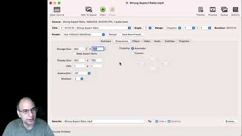 Handbrake to fix Aspect Ratio