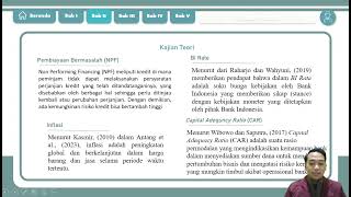 Video Presentasi Mini Riset