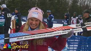 Jessie Diggins grows emotional after final cross-country ski race of decorated career | NBC Sports Information