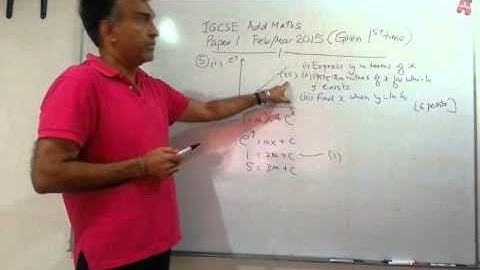 IGCSE Add Maths Paper 1 Mar 2015 Exam Solution