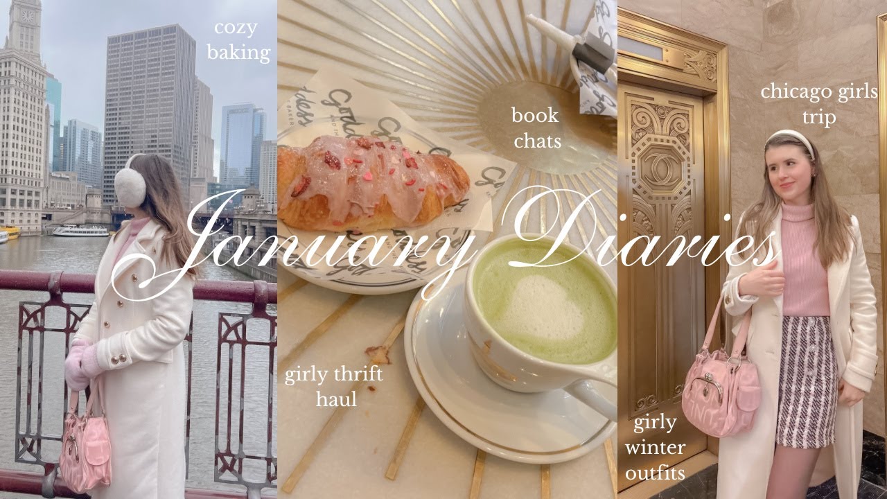 winter weekend in my life | chicago girls trip, elegant thrift haul, book chats, & baking bread