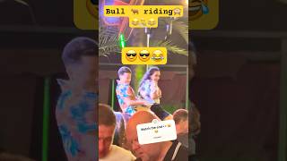 Bull riding in Benidorm last night Amazing 🤩 riders 😂 #benidorm #bullriding #mechanicalbull
