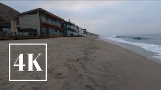 ASMR 🎧 Carbon Beach Malibu 🏖4K Beach Walk 📽 3D Binaural Ocean Wave Sound 🌊