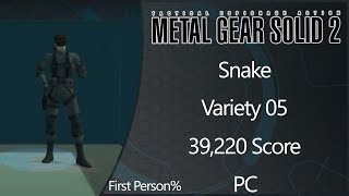 MGS2: Substance | PC | Snake | Variety | Level 05 | First Person% | 39220 Score